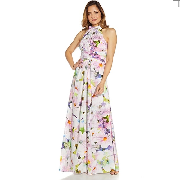 Adrianna Papell Dresses & Skirts - Adrianna Papell Women's Floral Halter Gown.